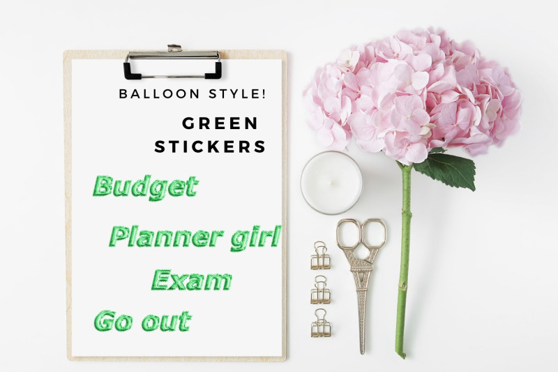 fresh-green-balloon-stickers-for-planner-script-words-planner