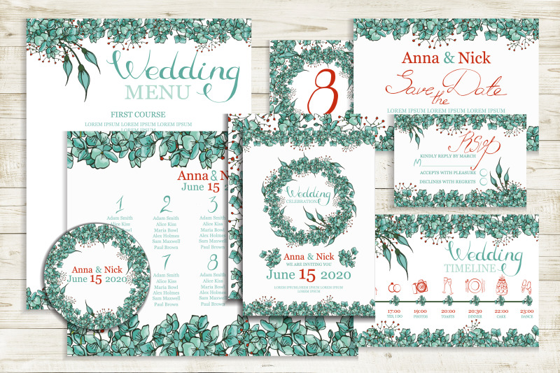 blue-wedding-invitation-cards-templates