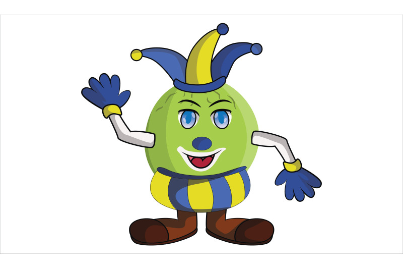 melon-fruit-clown-cartoon-character