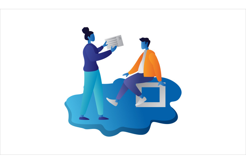 flat-illustration-men-and-girl-discussing