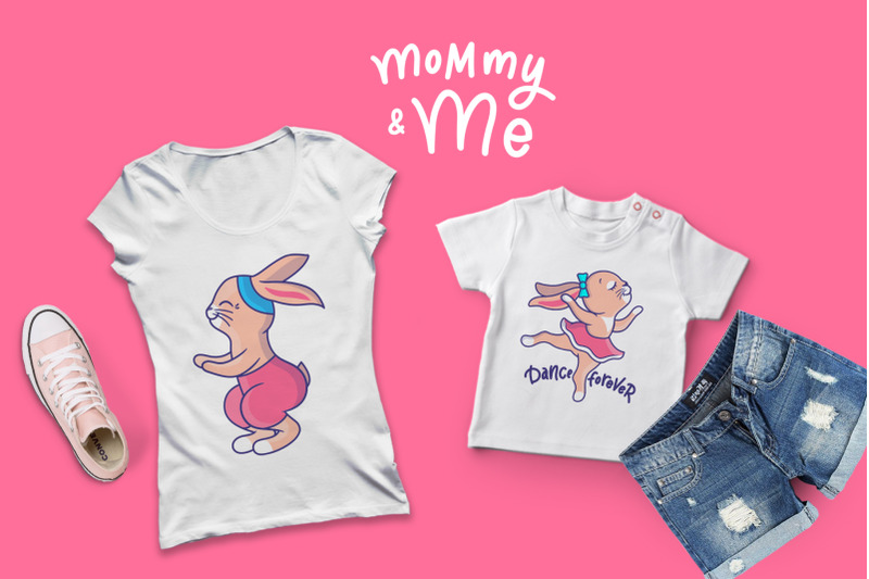 set-of-bunnies-t-shirt-designs-by-lettering-logo