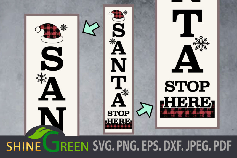christmas-svg-santa-is-here-porch-sign-buffalo-plaid-cap-dxf-eps-png