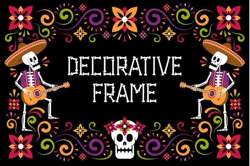 day-of-the-dead-frames-and-font