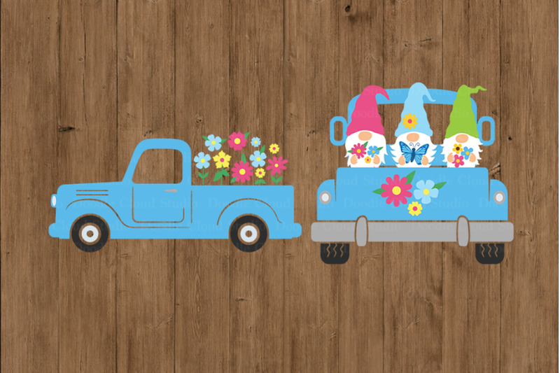 truck-svg-spring-flowers-truck-svg-cut-files-spring-truck-with-gnome