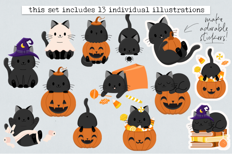 halloween-illustration-and-pattern-set