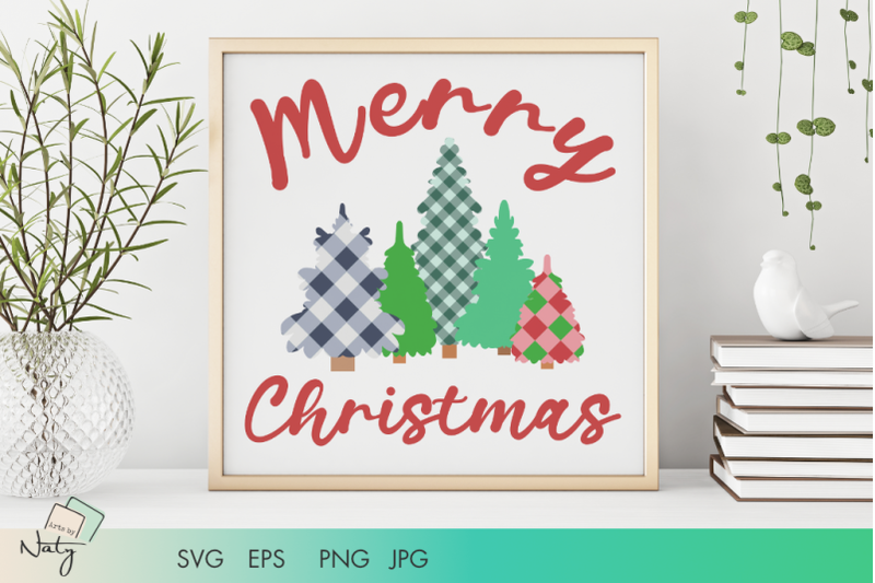 merry-christmas-plaid-christmas-tree-svg-illustration