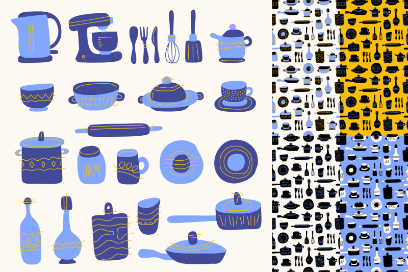 collection-of-modern-kitchen-utensils-or-crockery