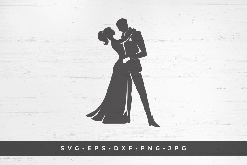 the-bride-and-groom-are-embracing-vector-illustration-svg-png-dxf