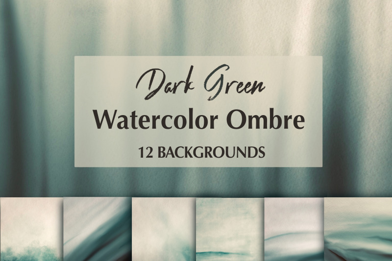 12-dark-green-watercolor-ombre-backgrounds