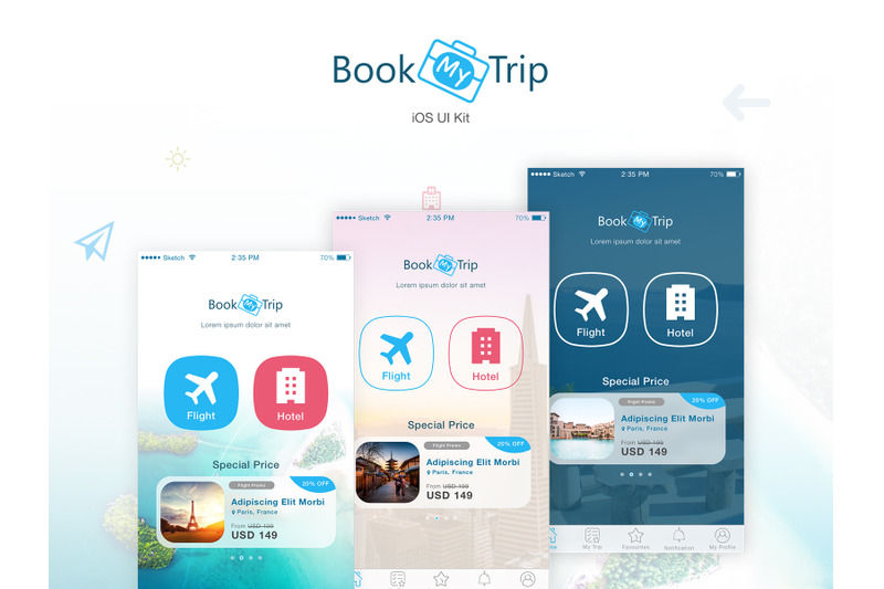 bookmytrip-sketch-mobile-ui-kit-traveling