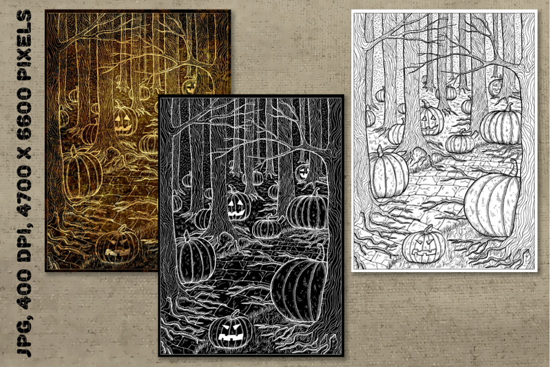 pumpkin-forest-halloween-illustration