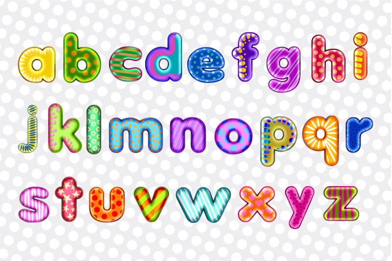 Totally Funky Alphabet Letters By Prawny Thehungryjpeg