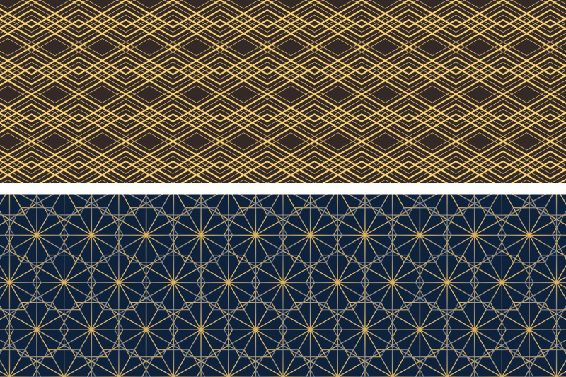 art-deco-patterns-set