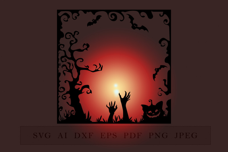 silhouette-halloween-scene-party-decoration