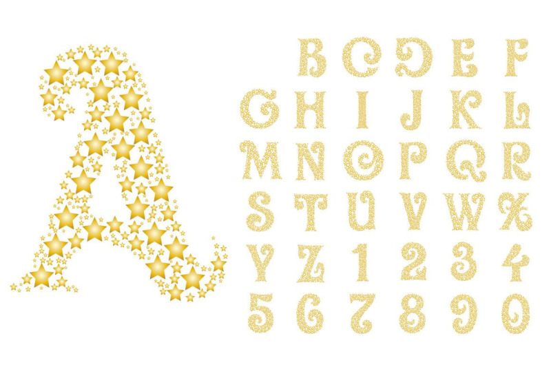 gold-stars-vector-alphabet-36-letters-and-numbers