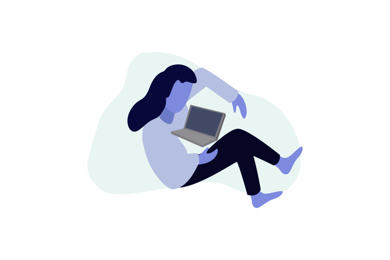 flat-illustration-girl-with-laptop