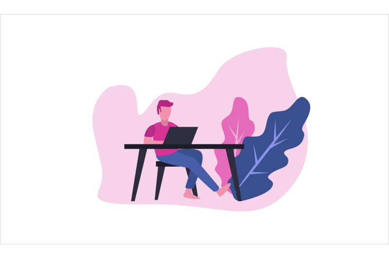 flat-illustration-work-from-home