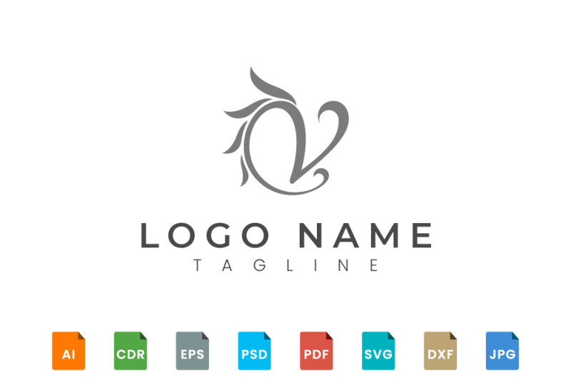 elegant-letter-v-logo-design