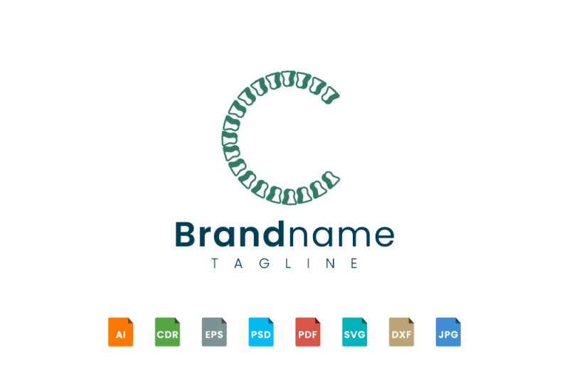 logo-design-of-letter-c-with-backbone