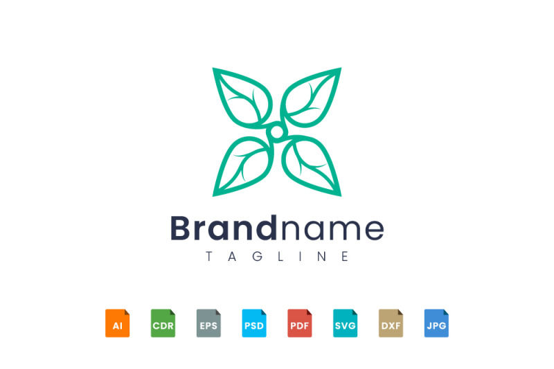 abstract-flower-and-leaf-logo-design