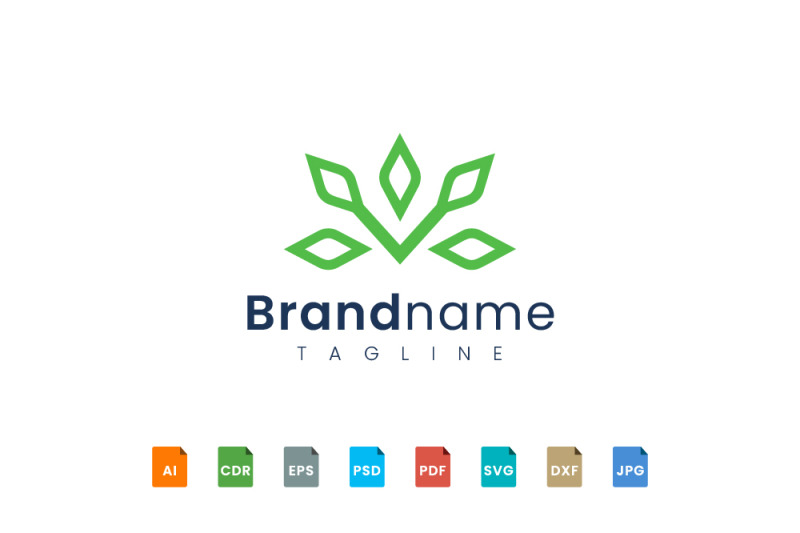 geometry-plant-logo-template