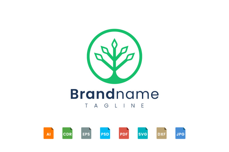 circle-plant-logo-template