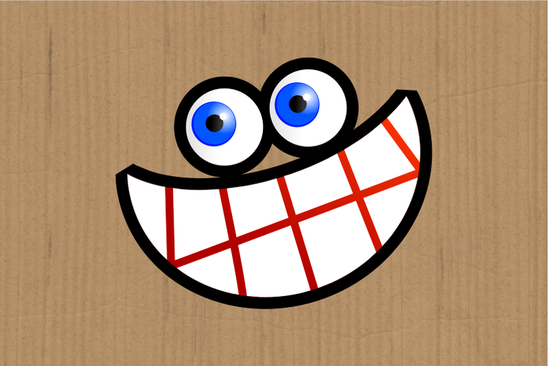 crazy happy cartoon face