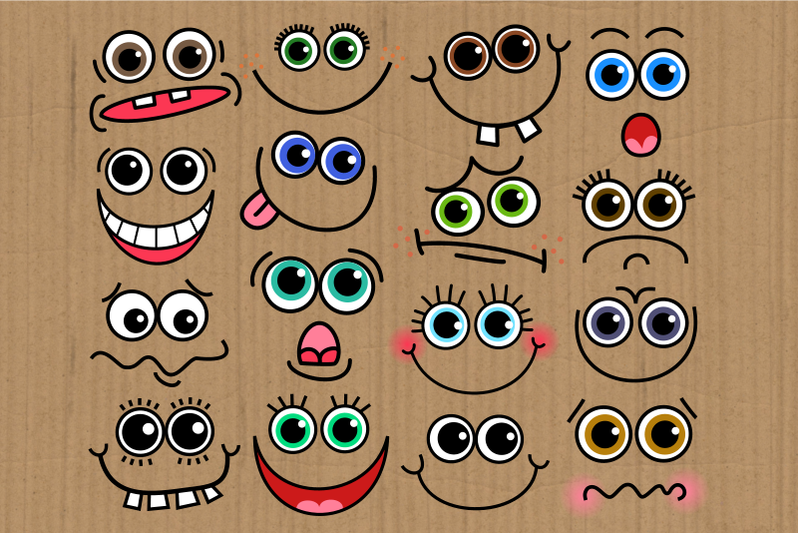 funny smiley faces animation
