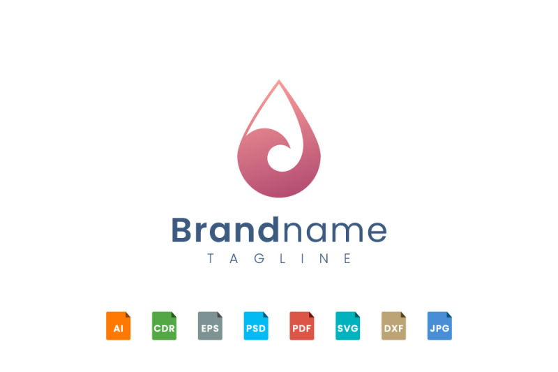 simple-water-drop-logo-template