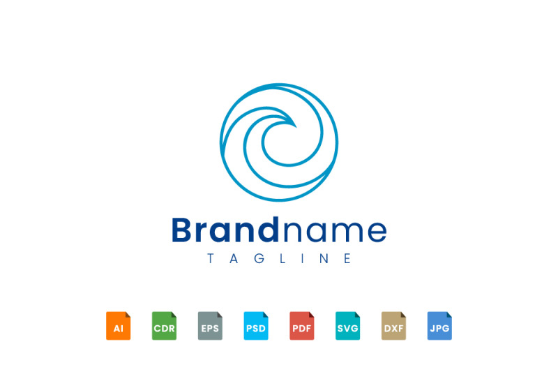 simple-ocean-wave-logo-template