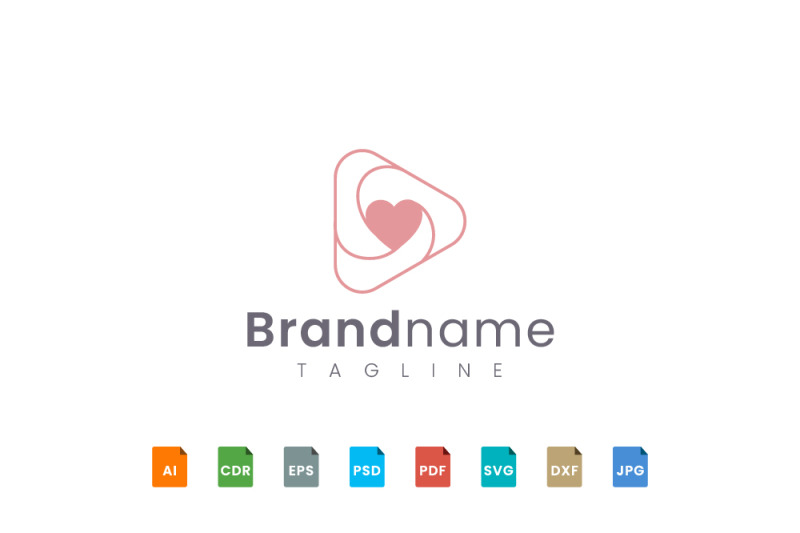 love-play-line-logo-template