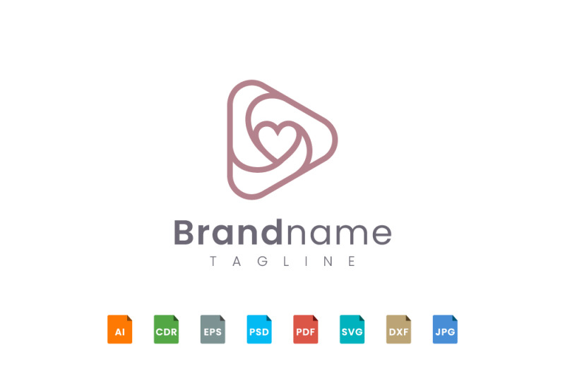 love-play-line-logo-template