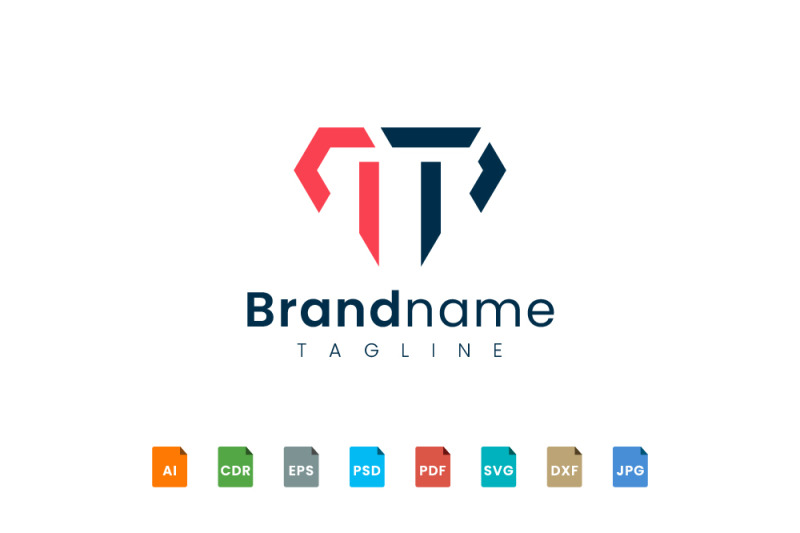 letter-t-and-p-logo-template