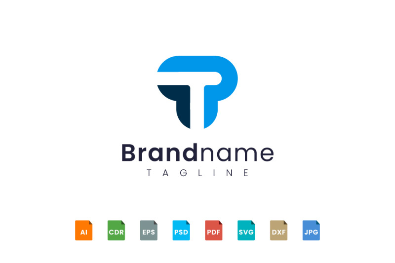 letter-t-and-p-logo-template