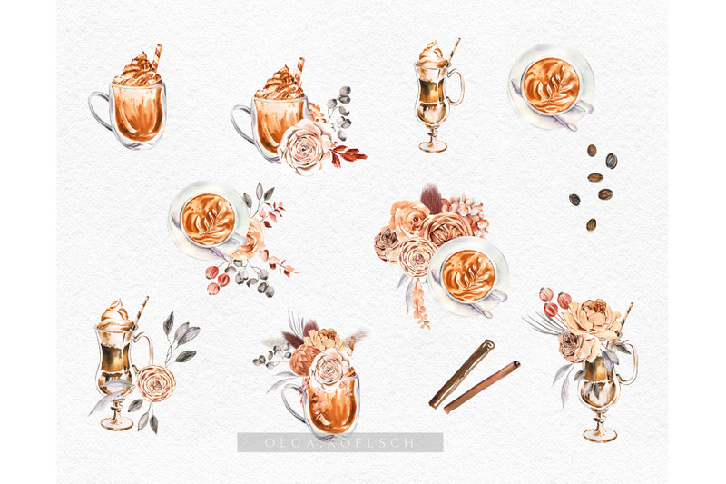 printable-coffee-flower-clipart-watercolor-coffee-clip-art-cappuccino