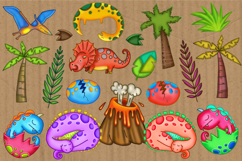 hand-drawn-dinosaur-scene-making-clipart