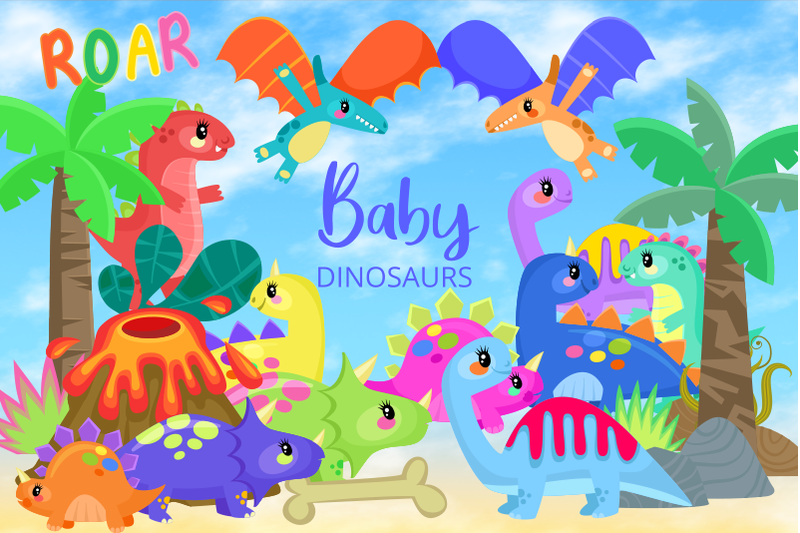 baby-dinosaurs-cute-cartoon-reptiles