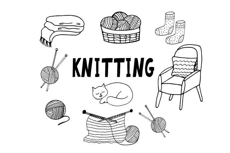 knitting-hand-drawn-sketch-set-doodle