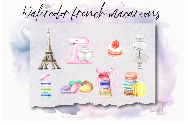 watercolor-french-macarons-cute-sweet-dessert-watercolor-dessert