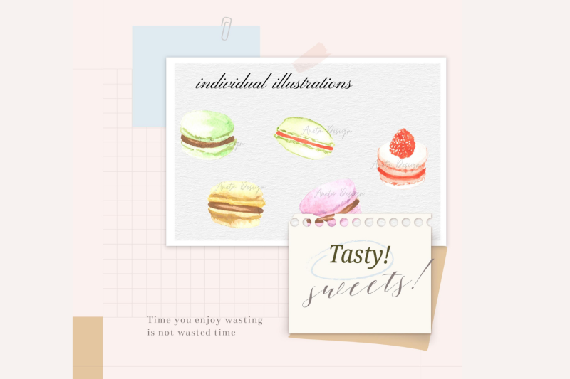 watercolor-french-macarons-cute-sweet-dessert-watercolor-dessert