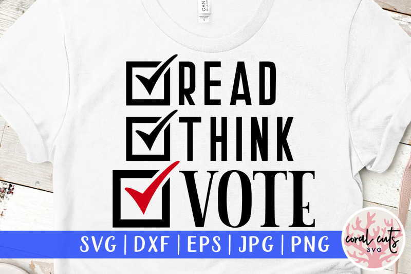 read-think-vote-us-election-svg-eps-dxf-png