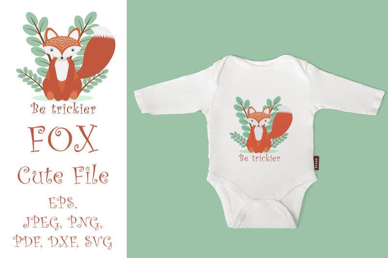 sublimation-design-for-t-shirts-fox-cute-file-svg-fox-vector