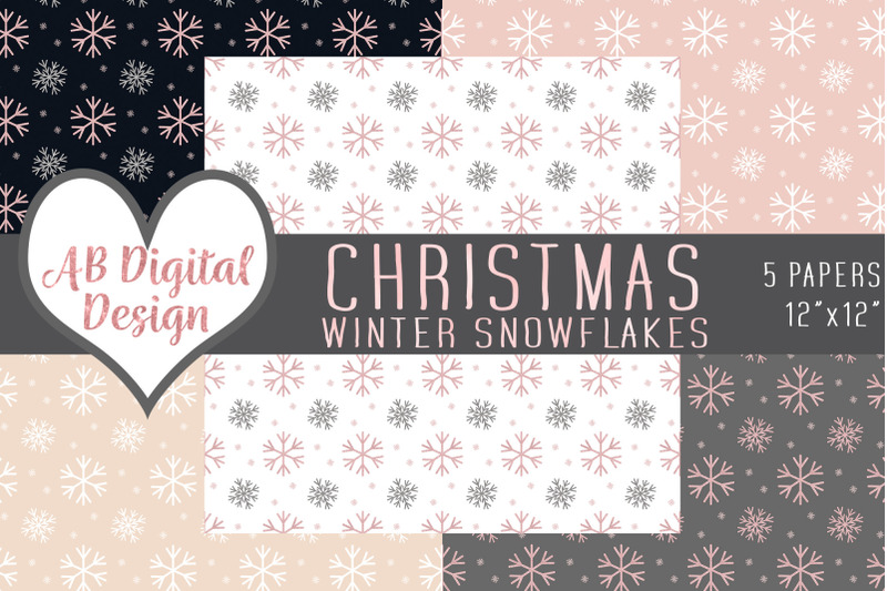 winter-christmas-digital-paper-backgrounds-snowflakes-baby-christmas