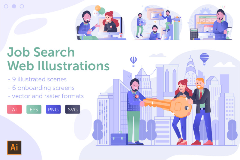 job-search-and-apply-web-illustrations