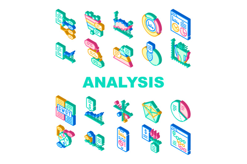 data-analysis-diagram-collection-icons-set-vector