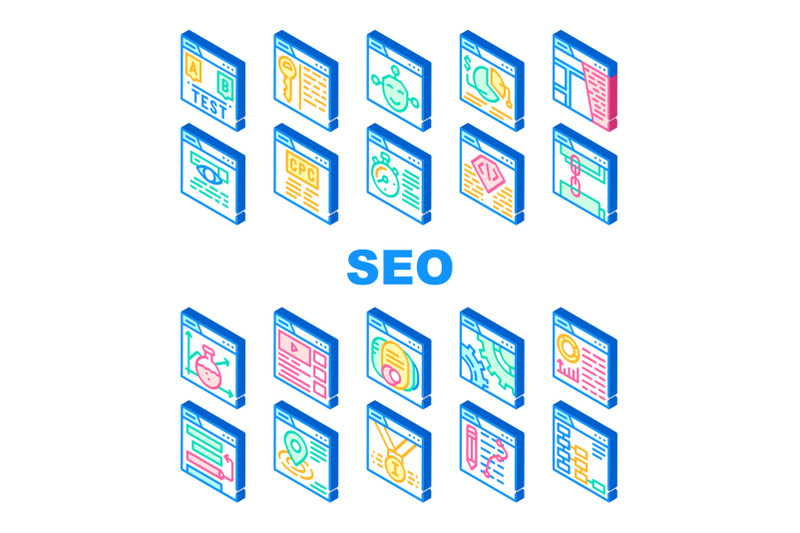 seo-search-engine-optimization-icons-set-vector