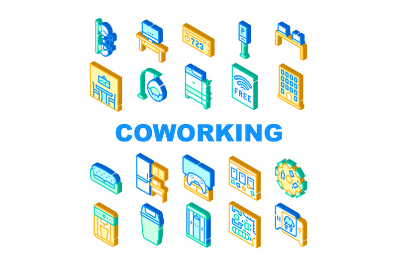 coworking-work-office-collection-icons-set-vector