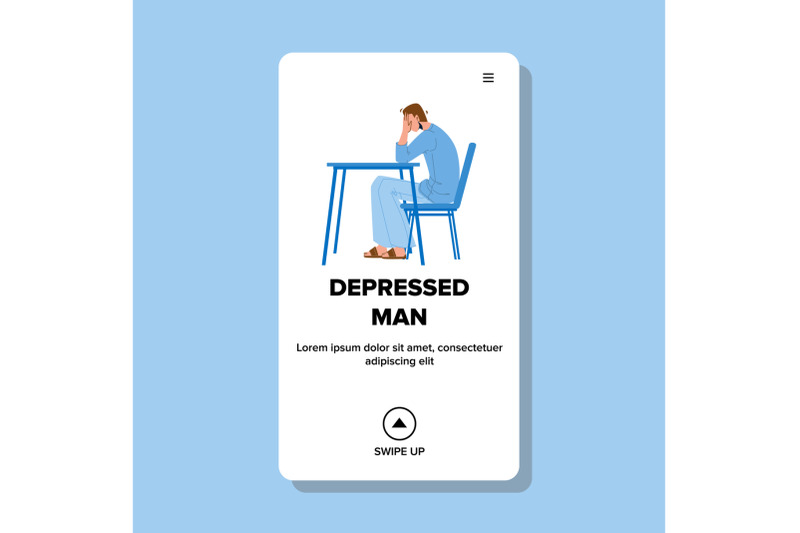depressed-man-sitting-at-table-and-crying-vector