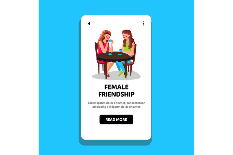 female-friendship-communicate-and-relax-vector