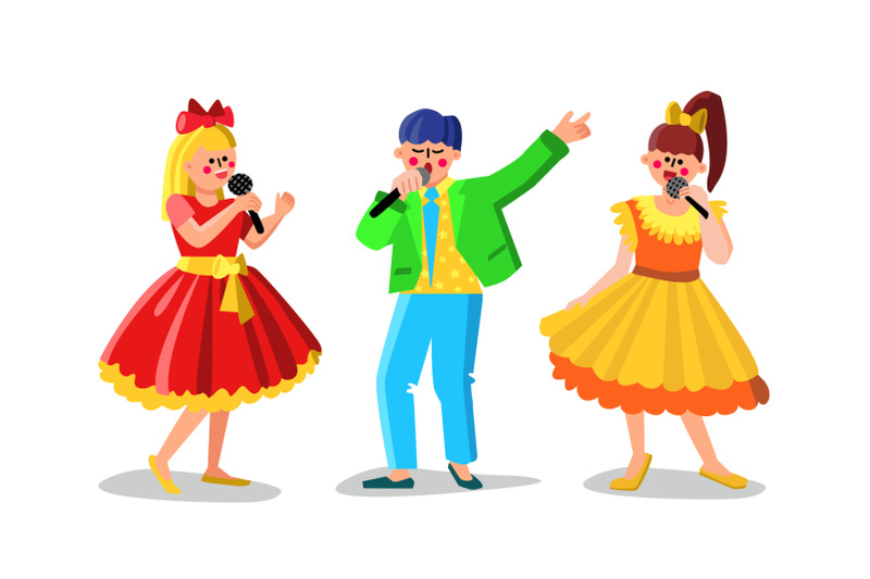man-and-women-performing-song-in-choir-vector